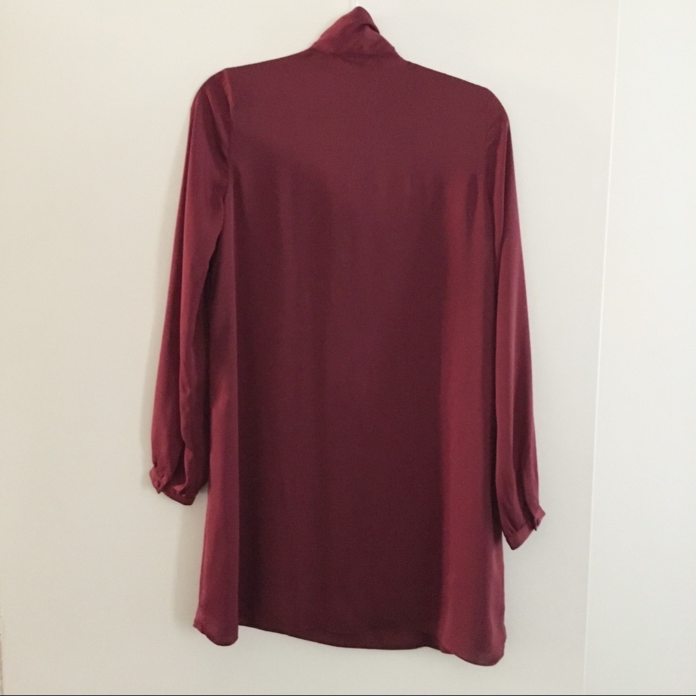L’Academie | Maroon REVOLVE 70s Dress in Cabernet - Picture 6 of 7